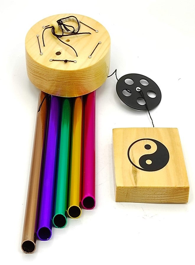 Plus Value أجراس رياح ذات قيمة عالية لتزيين الشرفة والمنزل، أجراس رياح تبعث على الطاقة الإيجابية، ديكور للشرفة والحديقة وغرفة النوم، صوت جيد وفقًا لفنون فاستو شاسترا وفنغ شوي (أنابيب معدنية بخمسة ألوان) - Image 5